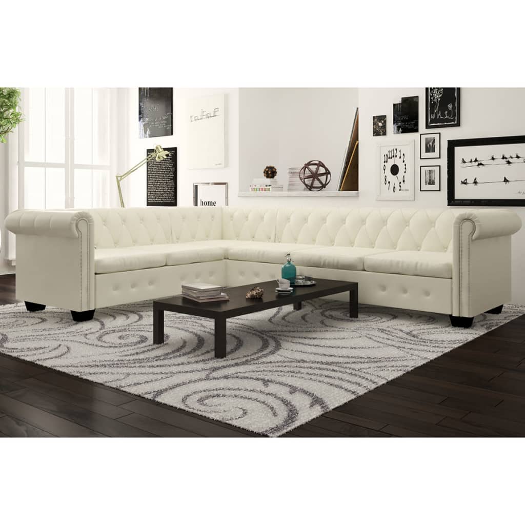 Chesterfield Hjørnesofa Kunstlæder