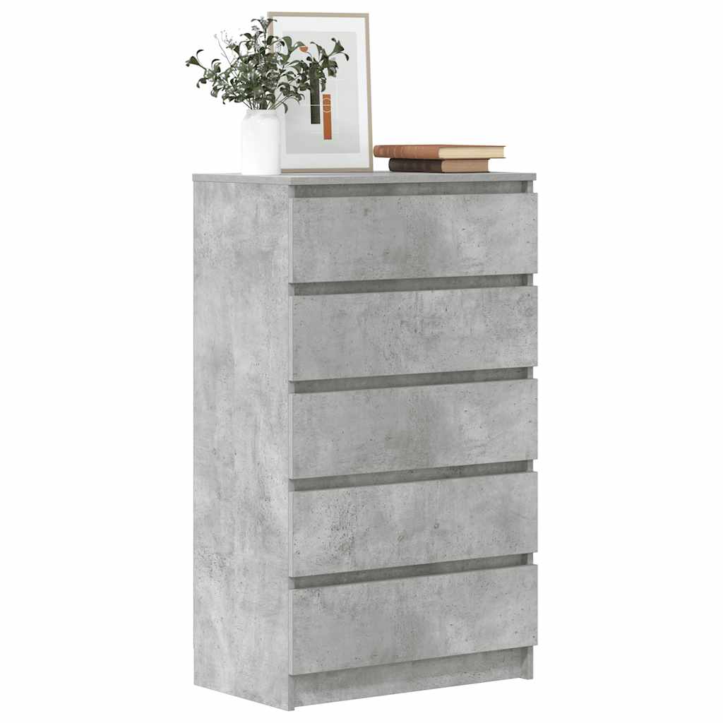 Kommode 60X36X103 Cm Konstrueret Træ Etræsfarve