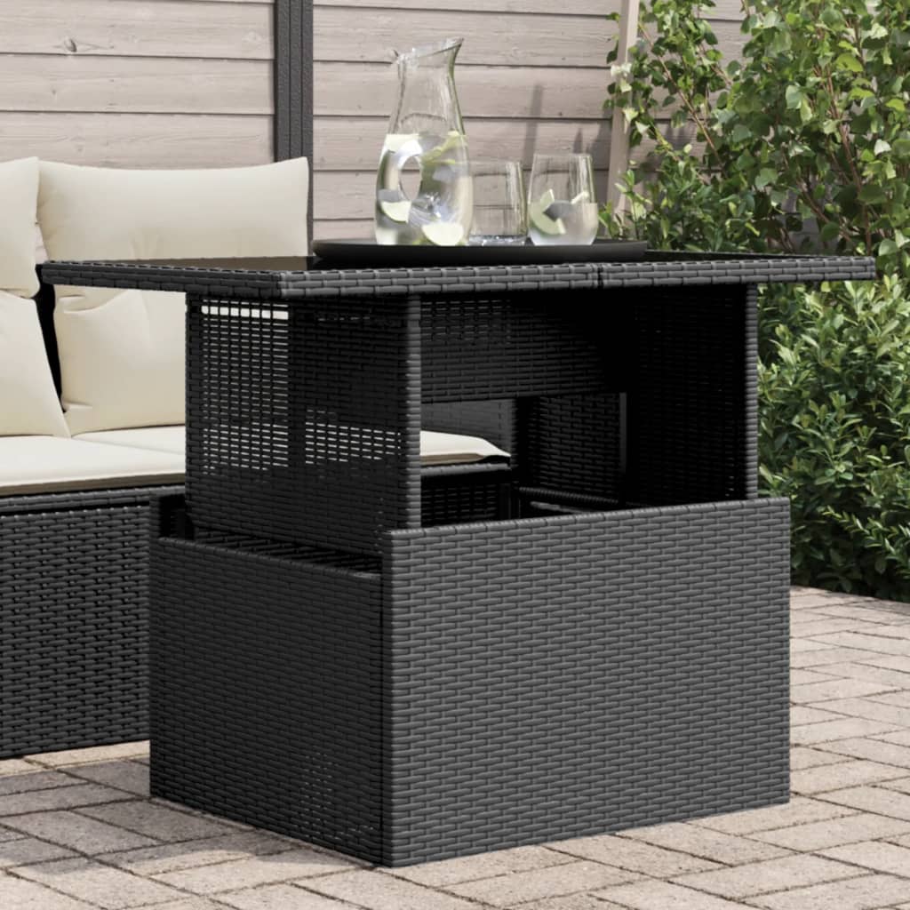 Havebord Med Top 100X55X73 Cm Polyrattan
