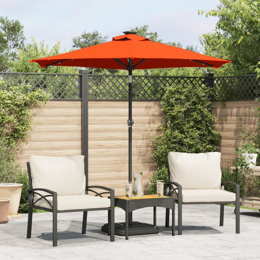 Parasol Med Led-Lys Og Stålstang 225X225X212 Cm
