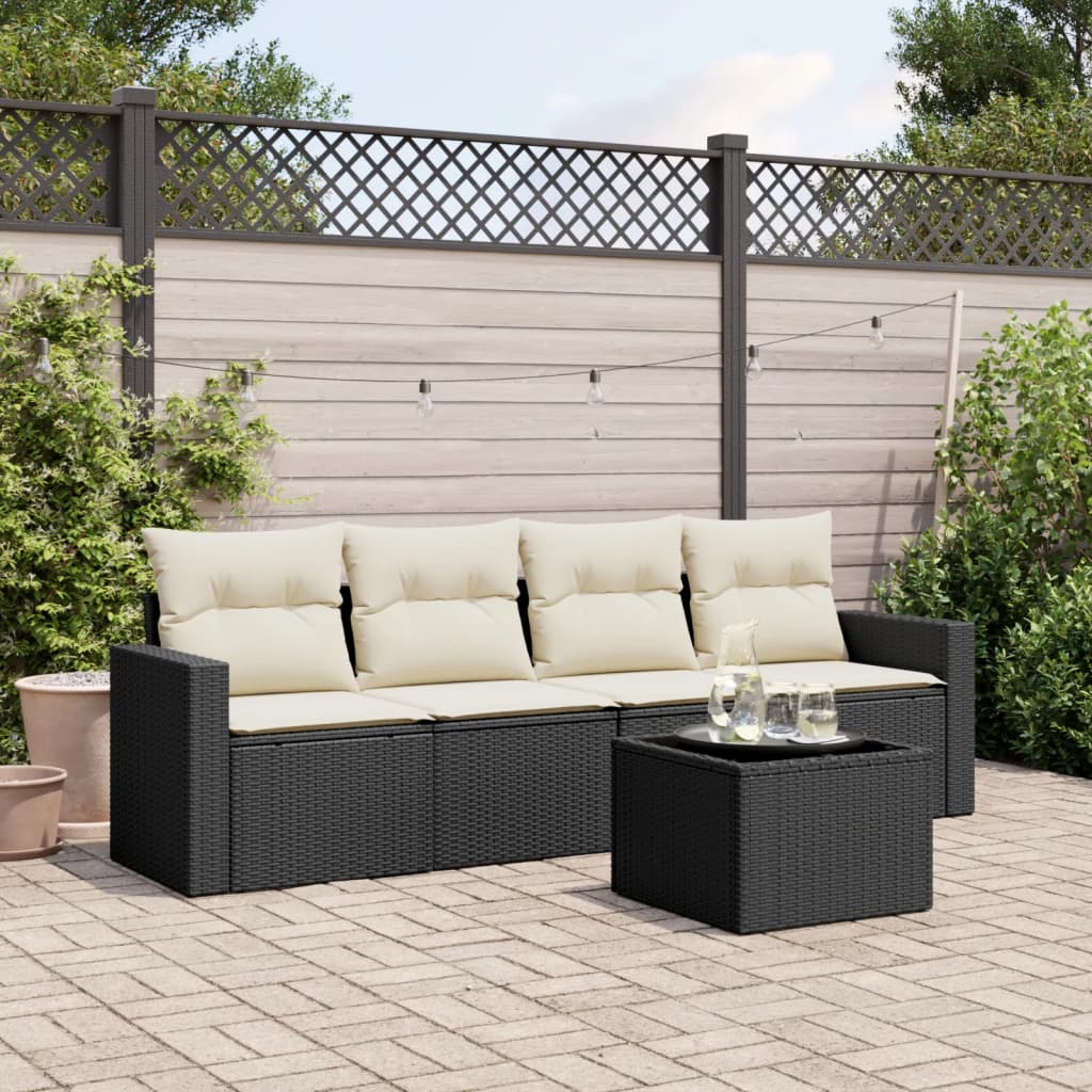 Sofasæt 5 Dele Med Hynder Polyrattan