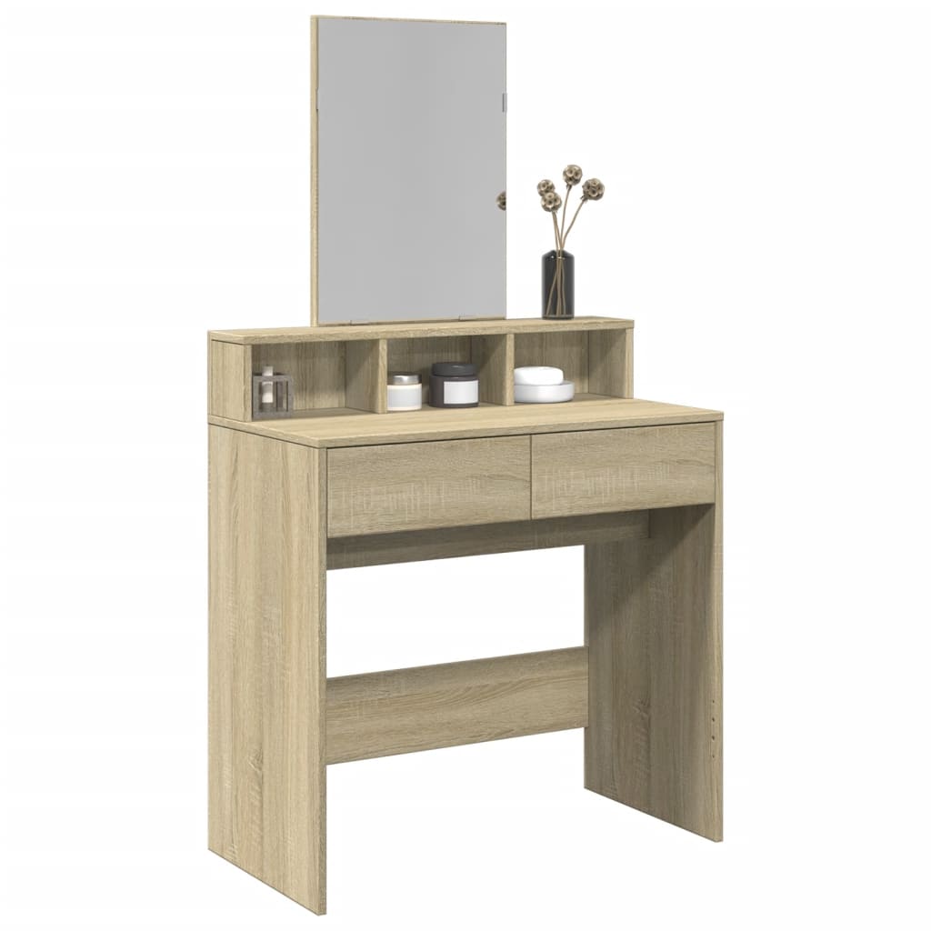 Makeupbord Med Spejl 80X41X144,5 Cm