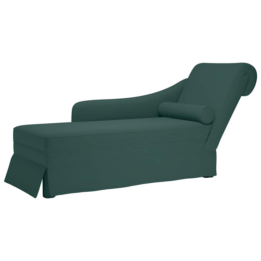 Chaiselong Med Bolster Og Højre Armlæn Fløjl