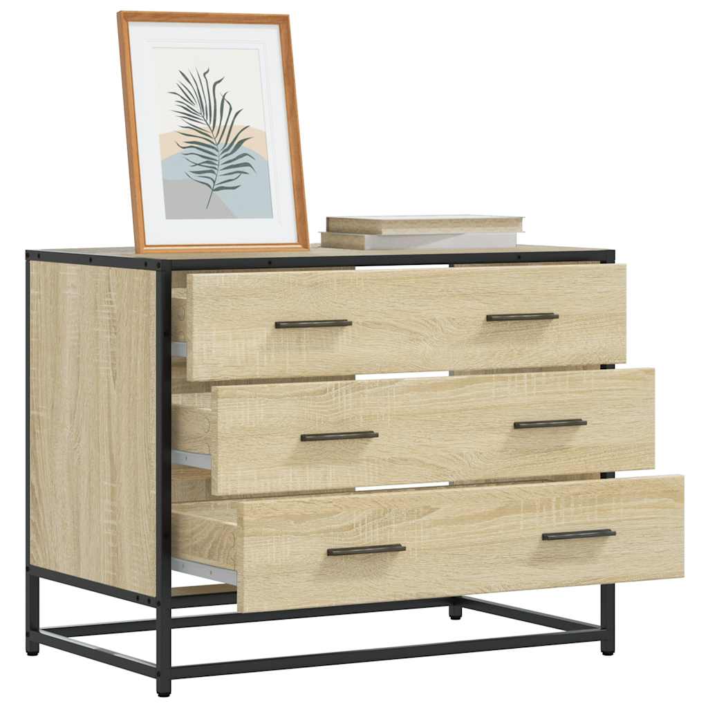 Kommode 70X41X56 Cm Konstrueret Træ Etræsfarve