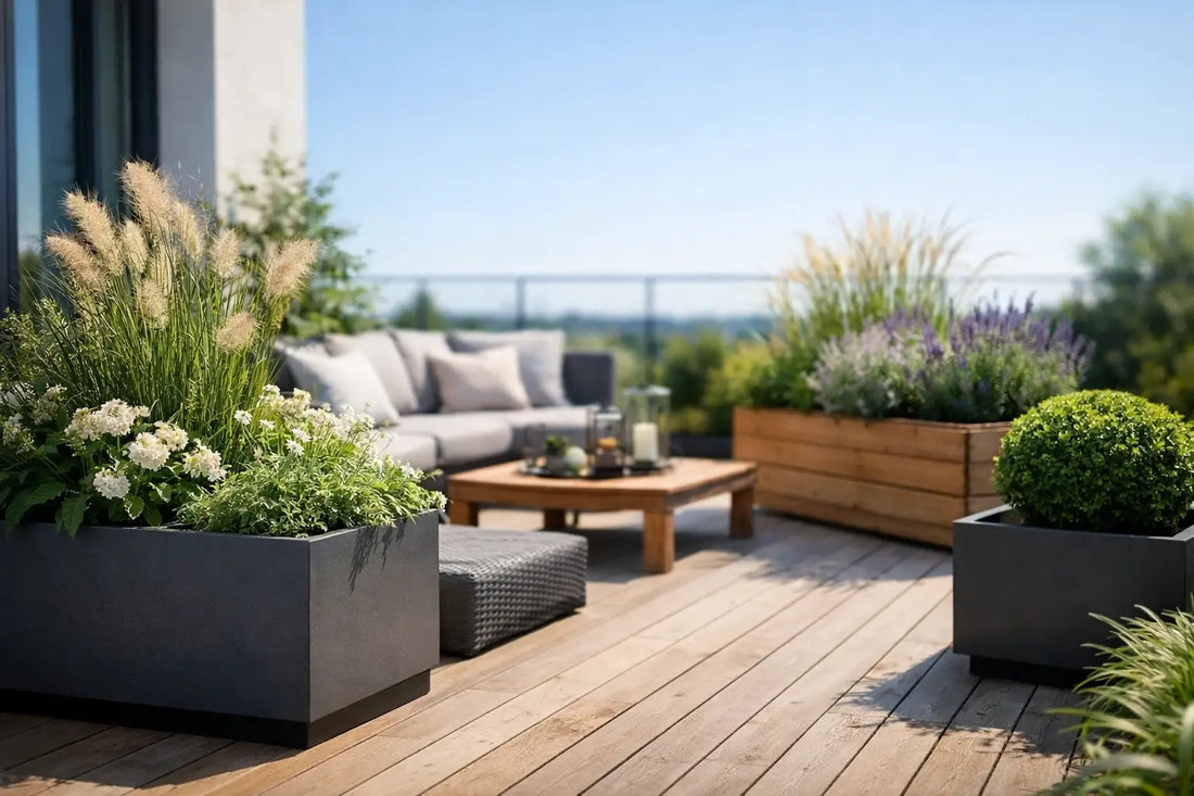 Plantekasser til terrasse der gør uderummet bedre