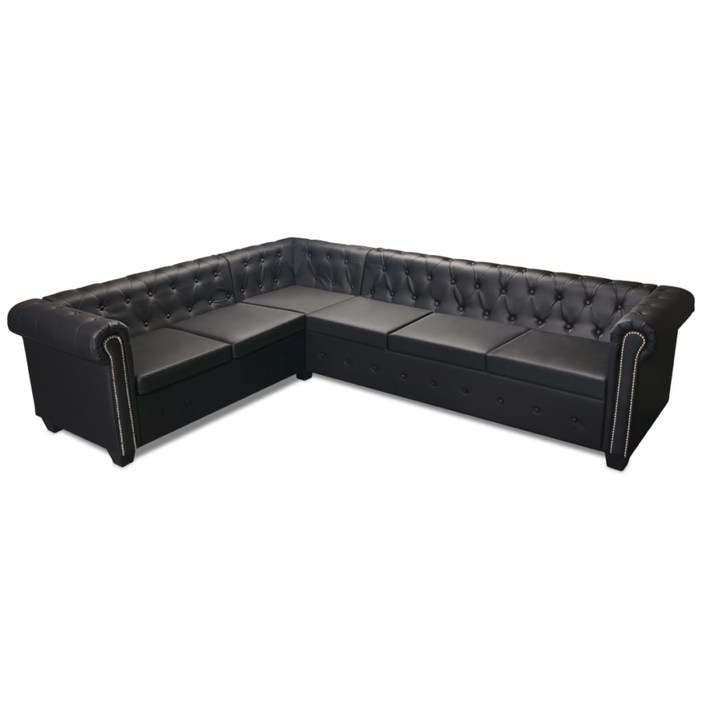 Chesterfield Hjørnesofa Kunstlæder