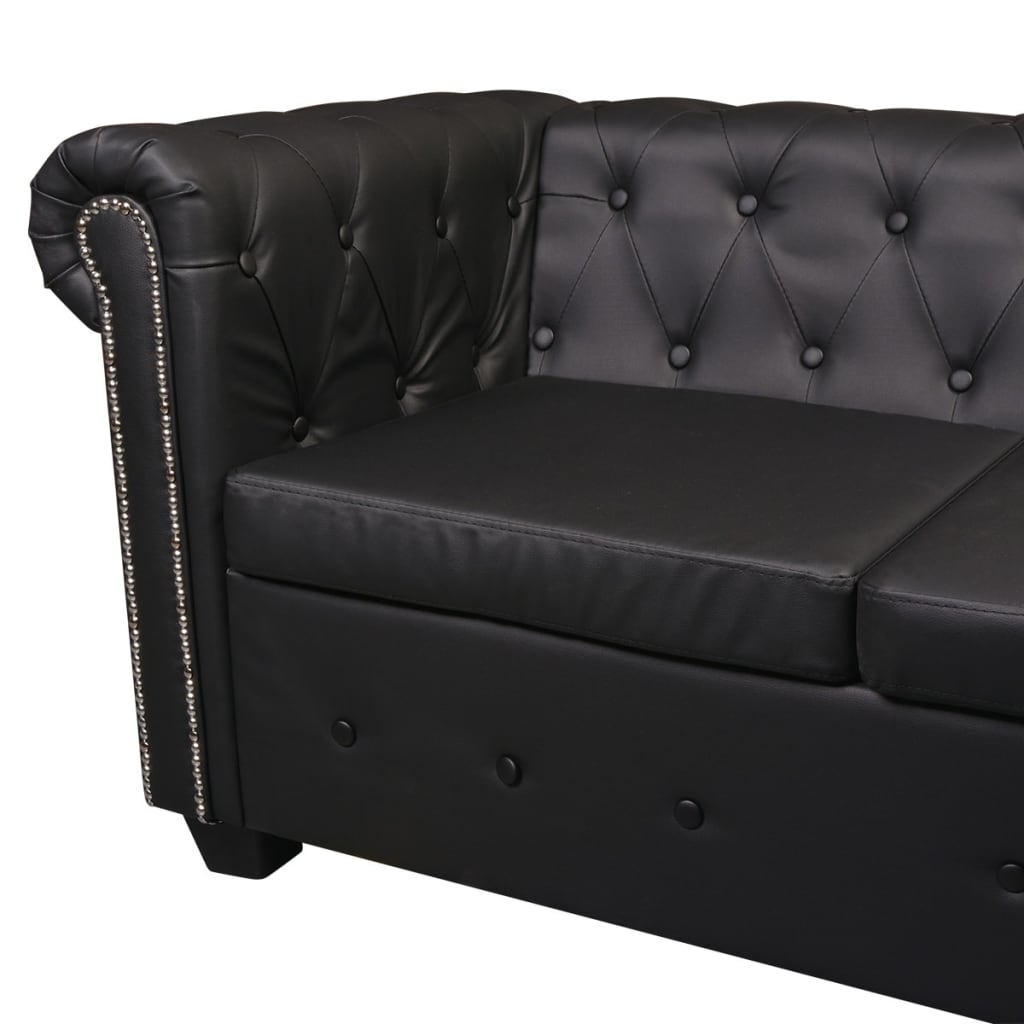 Chesterfield Hjørnesofa Kunstlæder