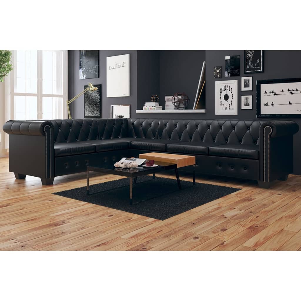 Chesterfield Hjørnesofa Kunstlæder