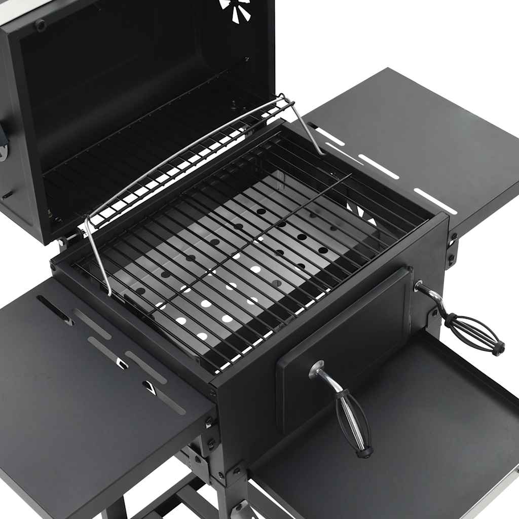 Kuldrevet Grill Med Bundhylde Sort