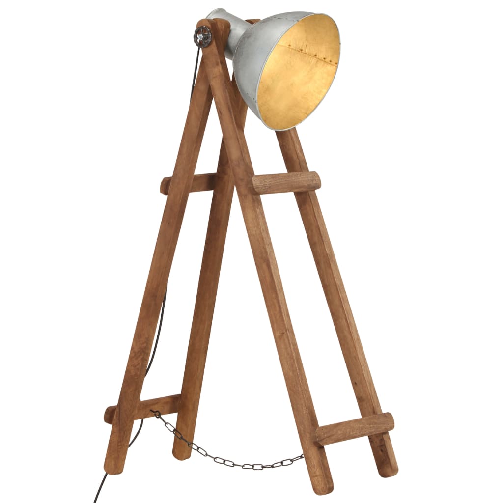 Gulvlampe E27 Massivt Mangotræ Farvet