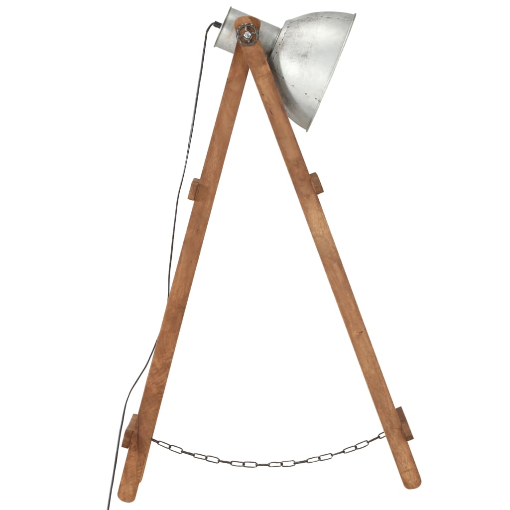 Gulvlampe E27 Massivt Mangotræ Farvet