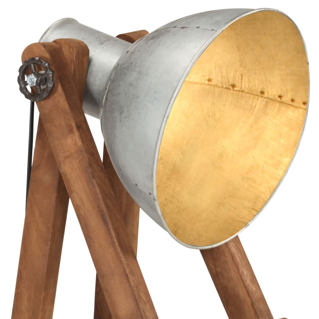 Gulvlampe E27 Massivt Mangotræ Farvet
