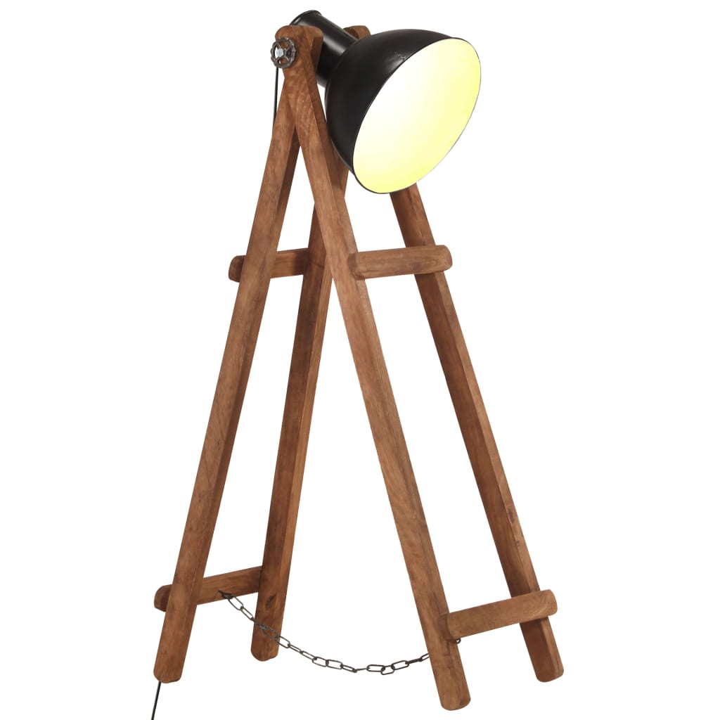 Gulvlampe E27 Massivt Mangotræ Farvet