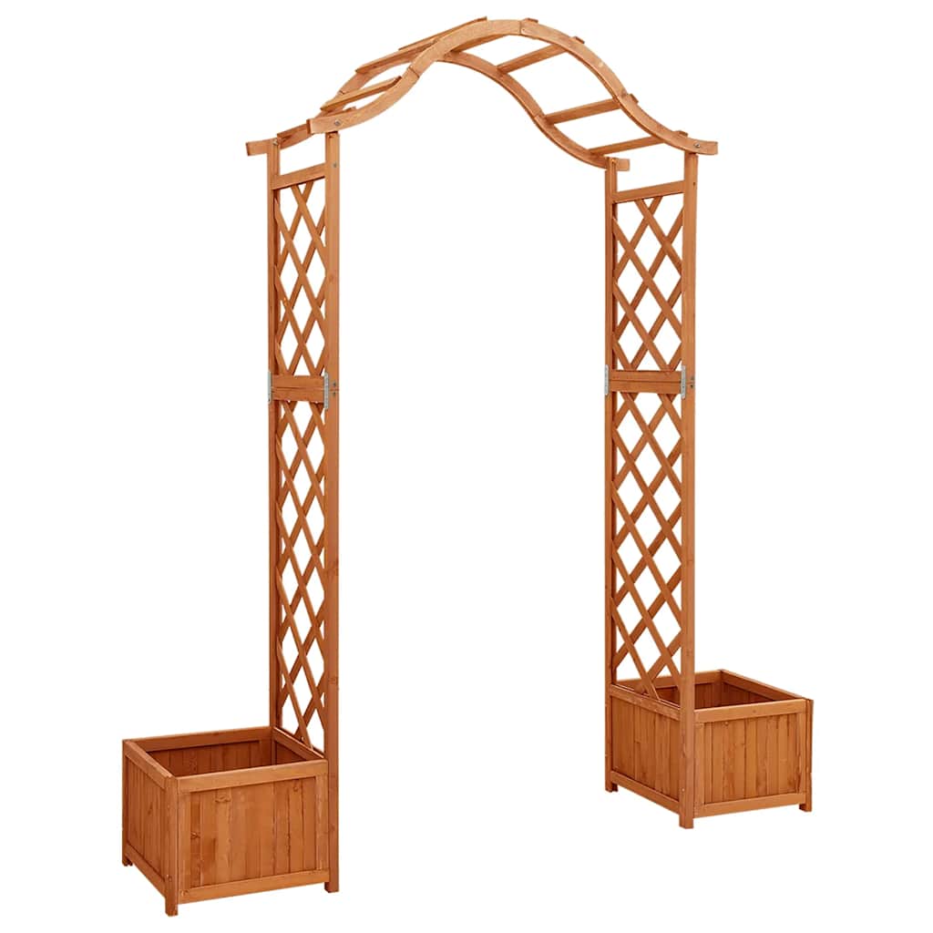Havepergola Med Plantekasse Massivt Fyrretræ