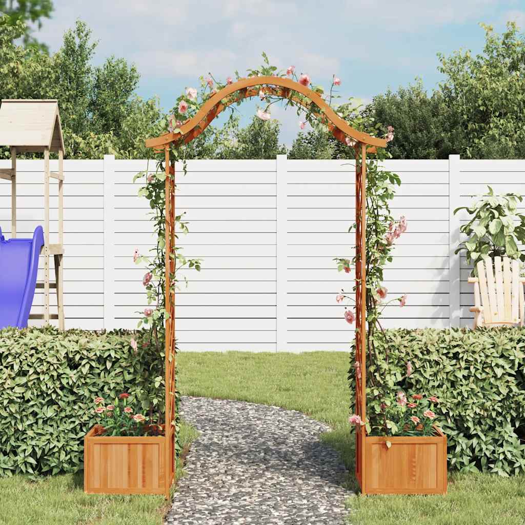 Havepergola Med Plantekasse Massivt Fyrretræ