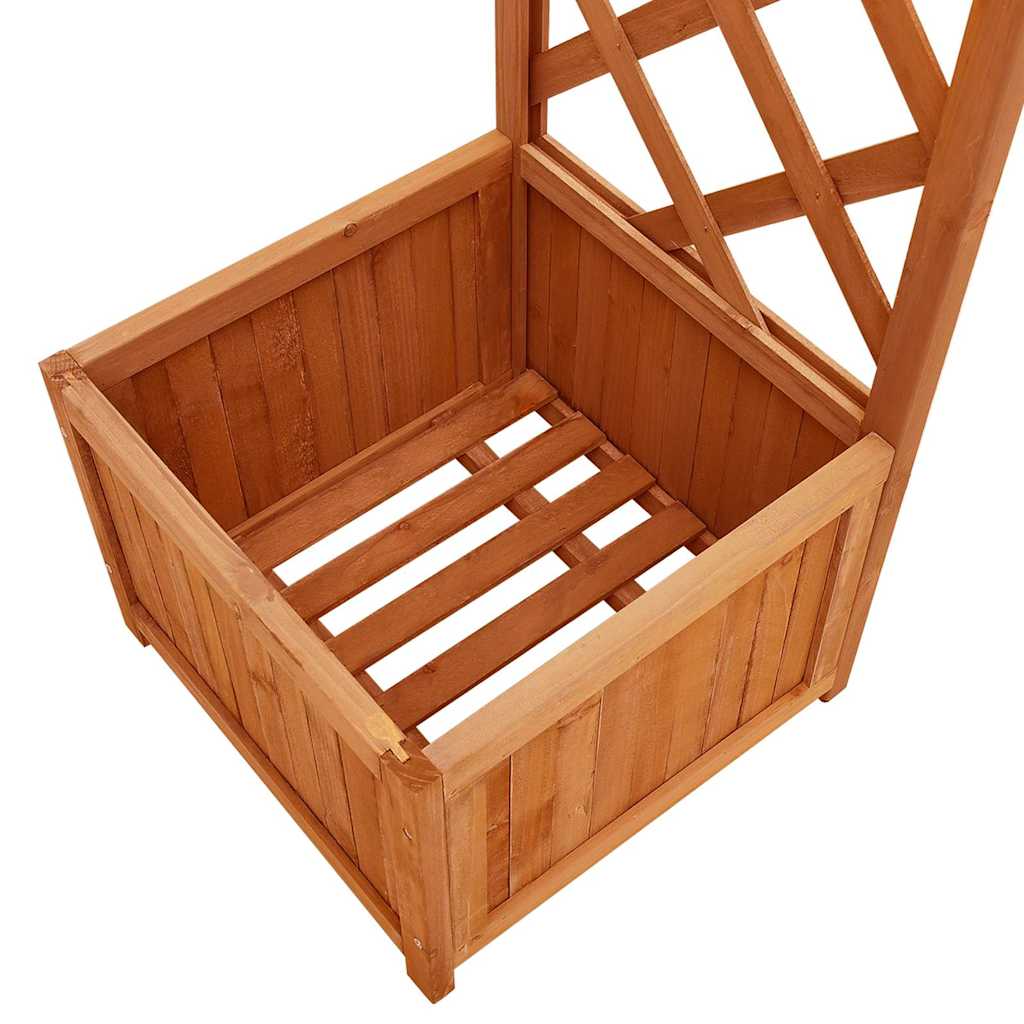 Havepergola Med Plantekasse Massivt Fyrretræ