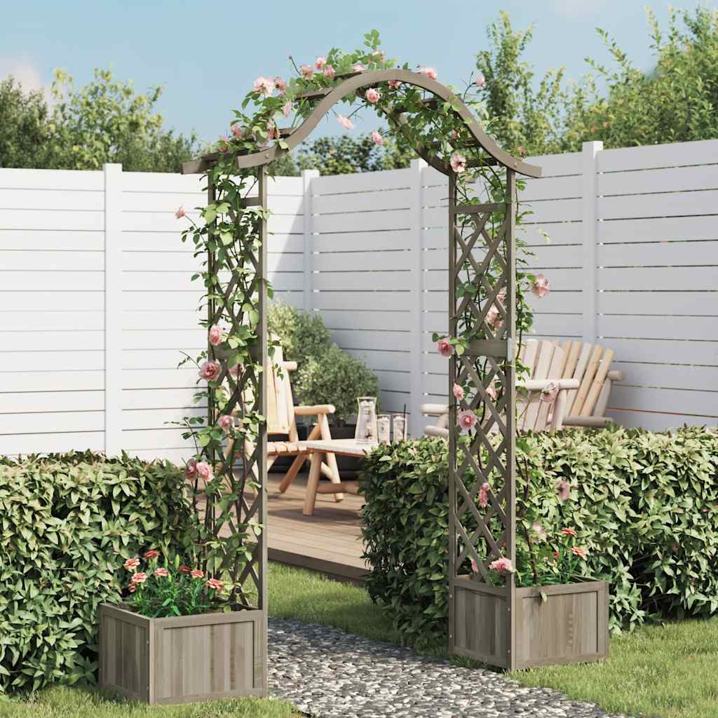 Havepergola Med Plantekasse Massivt Fyrretræ