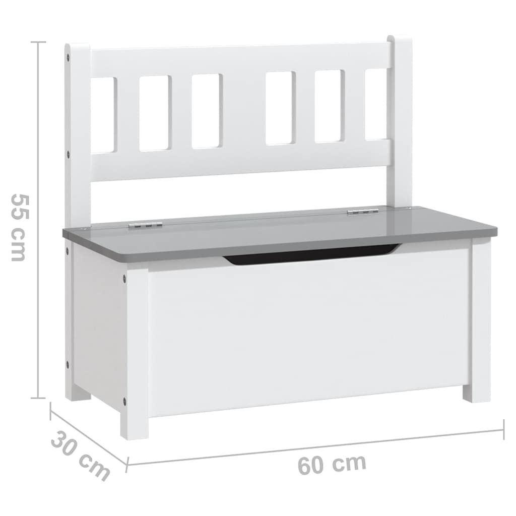 Opbevaringsbænk Til Børn 60X30X55 Cm Mdf