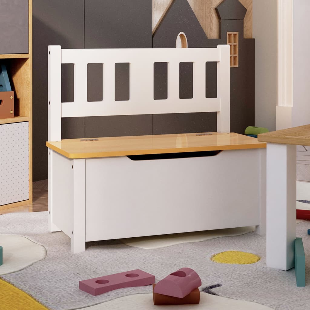 Opbevaringsbænk Til Børn 60X30X55 Cm Mdf