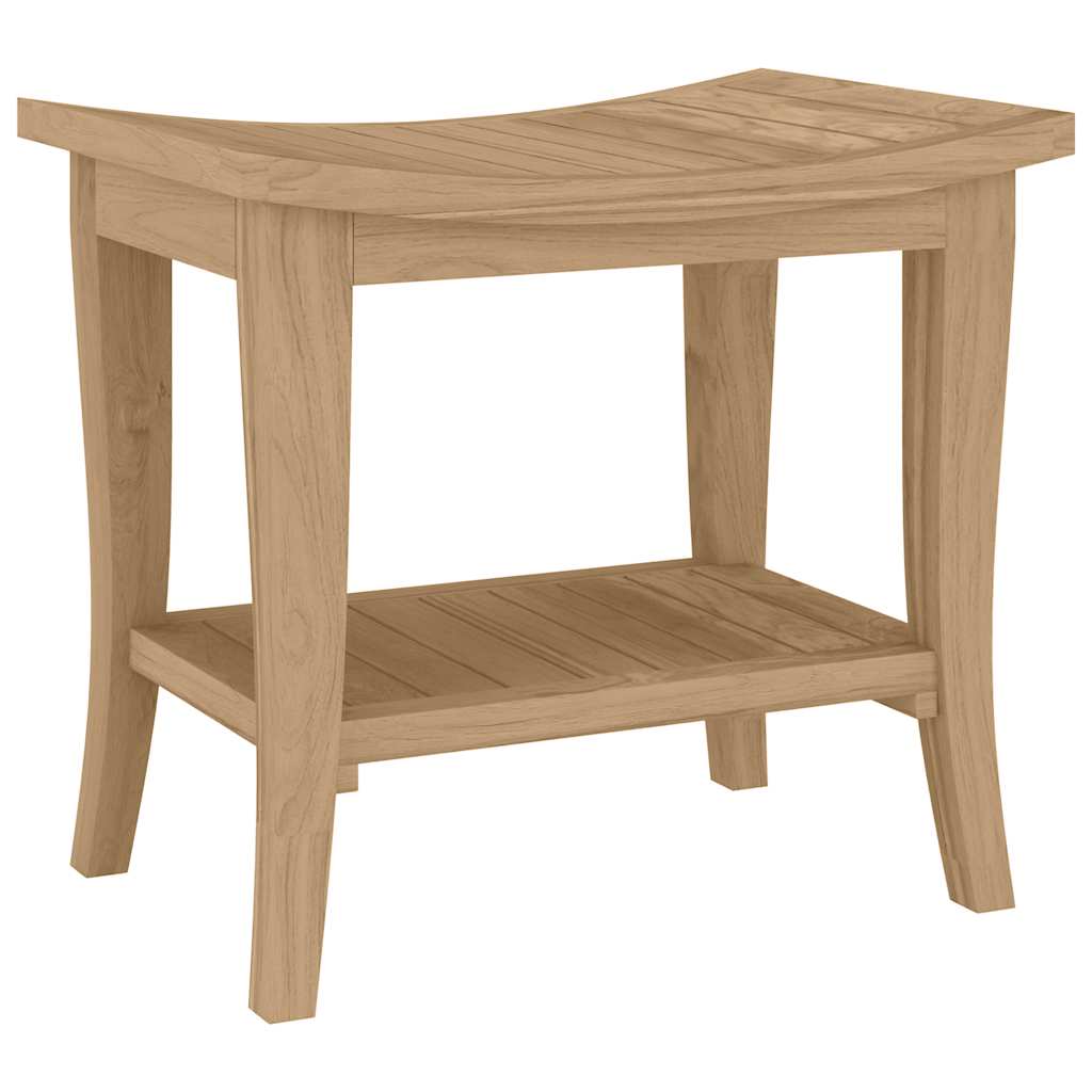 Badeværelsesbord 50X35X45 Cm Massivt Teaktræ Æblegrøn