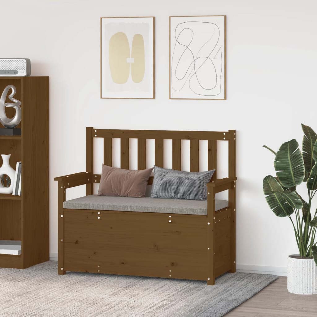 Bænk 112,5X51,5X96,5 Cm Massivt Fyrretræ Grå