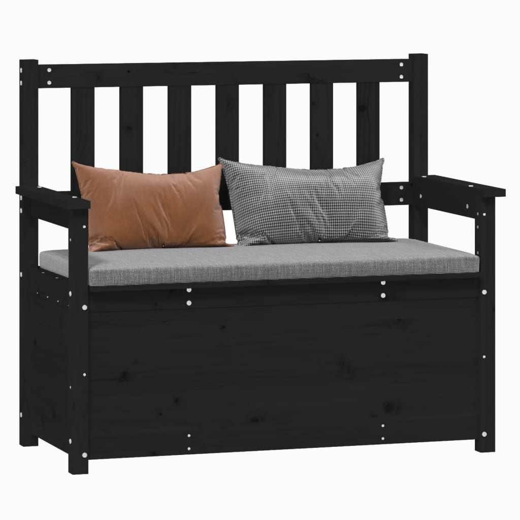 Bænk 112,5X51,5X96,5 Cm Massivt Fyrretræ Grå