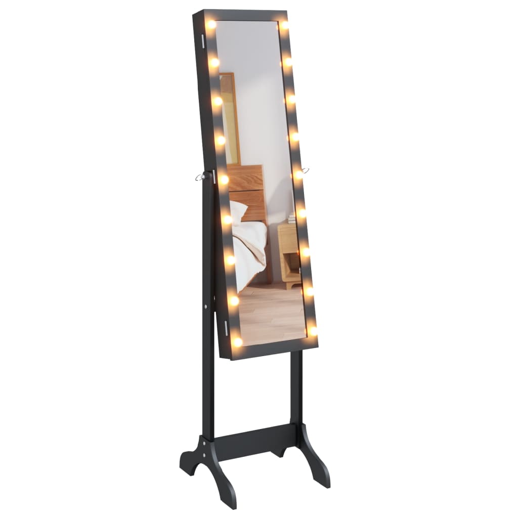 Fritstående Spejl Med Led 34X37X146 Cm