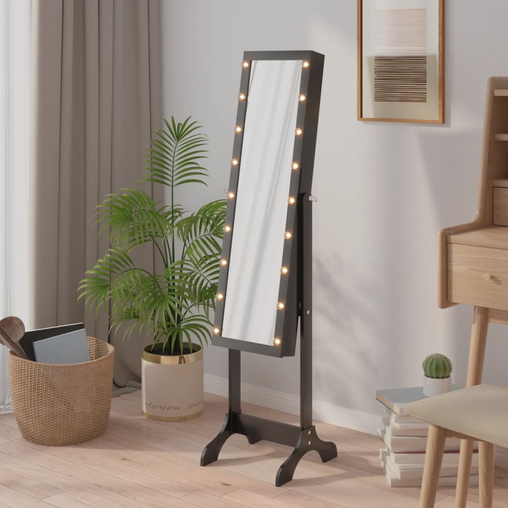 Fritstående Spejl Med Led 34X37X146 Cm