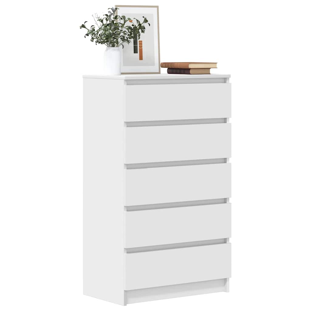 Kommode 60X36X103 Cm Konstrueret Træ Etræsfarve
