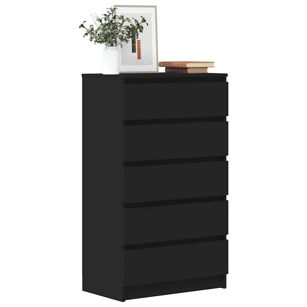 Kommode 60X36X103 Cm Konstrueret Træ Etræsfarve