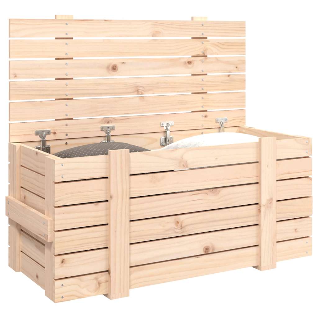Opbevaringskasse 91X40,5X42 Cm Massivt Fyrretræ Naturfarvet