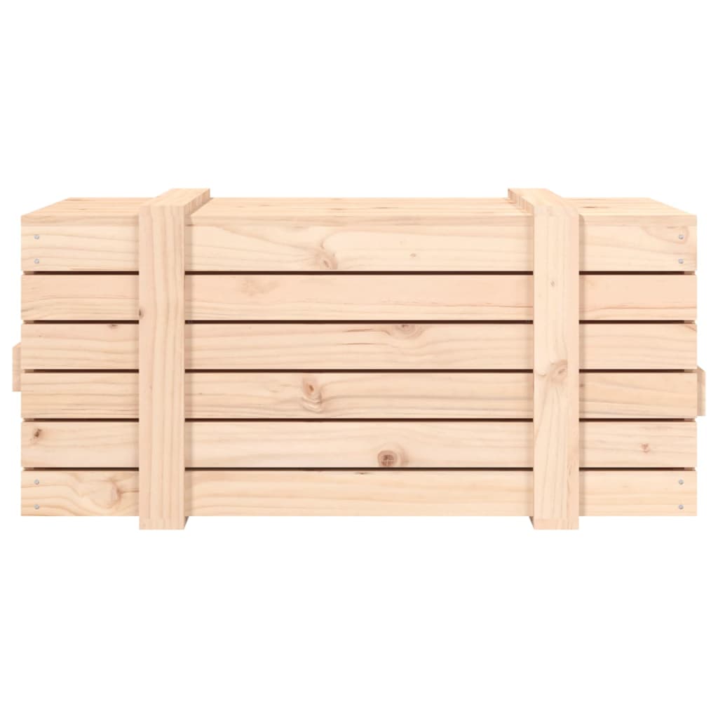 Opbevaringskasse 91X40,5X42 Cm Massivt Fyrretræ Naturfarvet