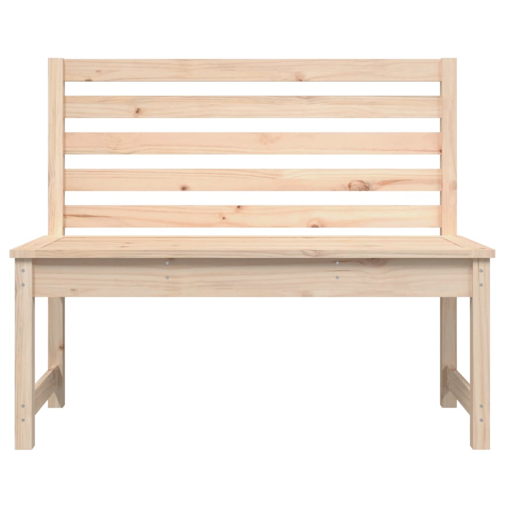 Havebænk 109 Cm Massivt Fyrretræ Fyrretræ Naturlig
