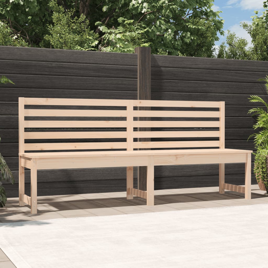 Havebænk 109 Cm Massivt Fyrretræ Fyrretræ Naturlig