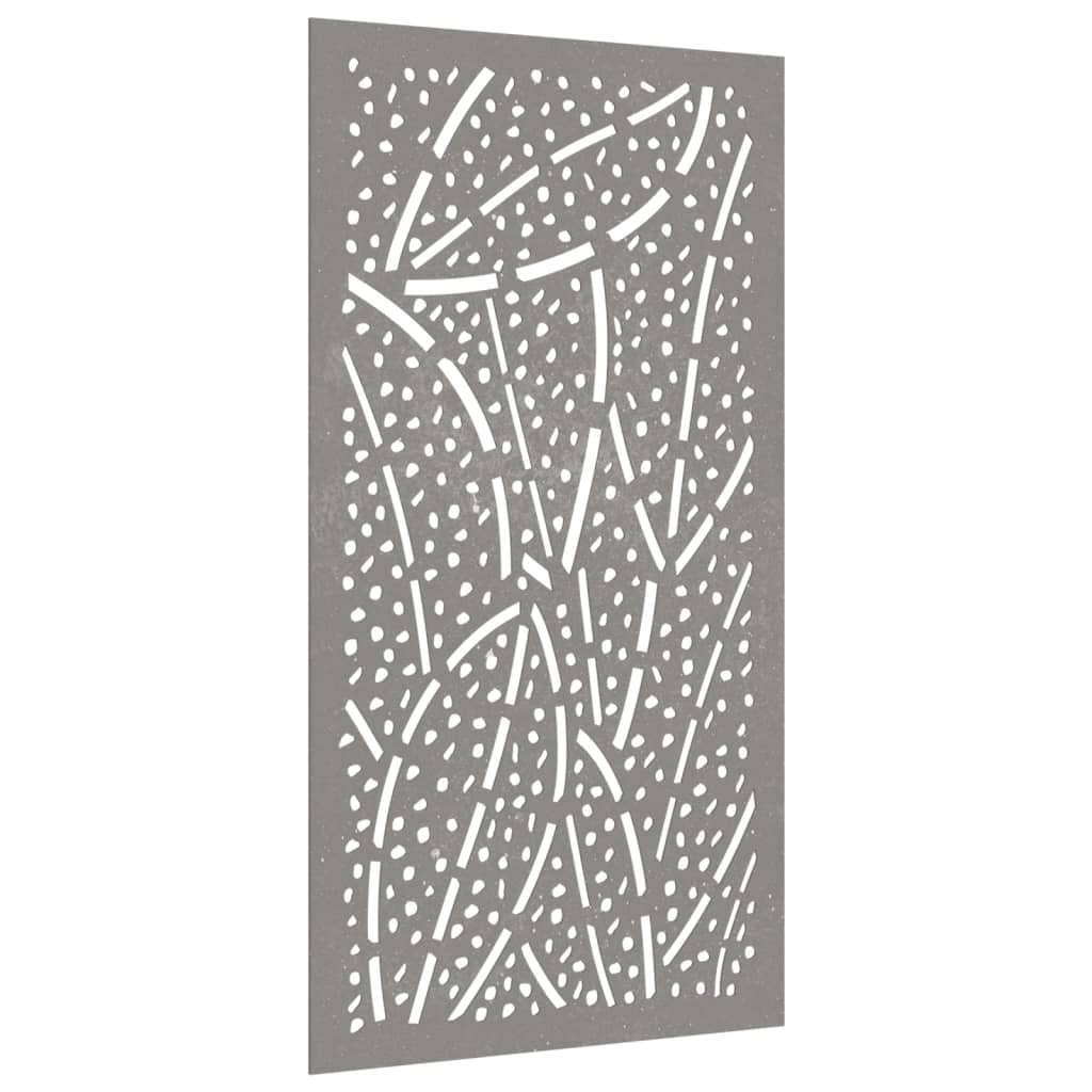 Udendørs Vægdekoration 105X55 Cm Bladdesign Cortenstål