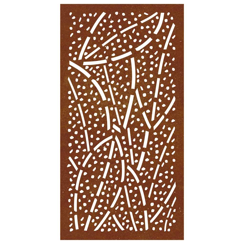 Udendørs Vægdekoration 105X55 Cm Bladdesign Cortenstål