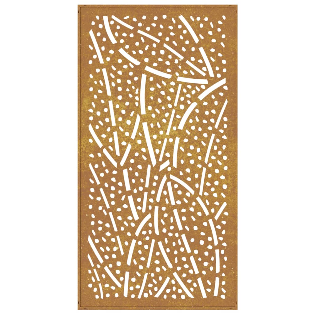 Udendørs Vægdekoration 105X55 Cm Bladdesign Cortenstål