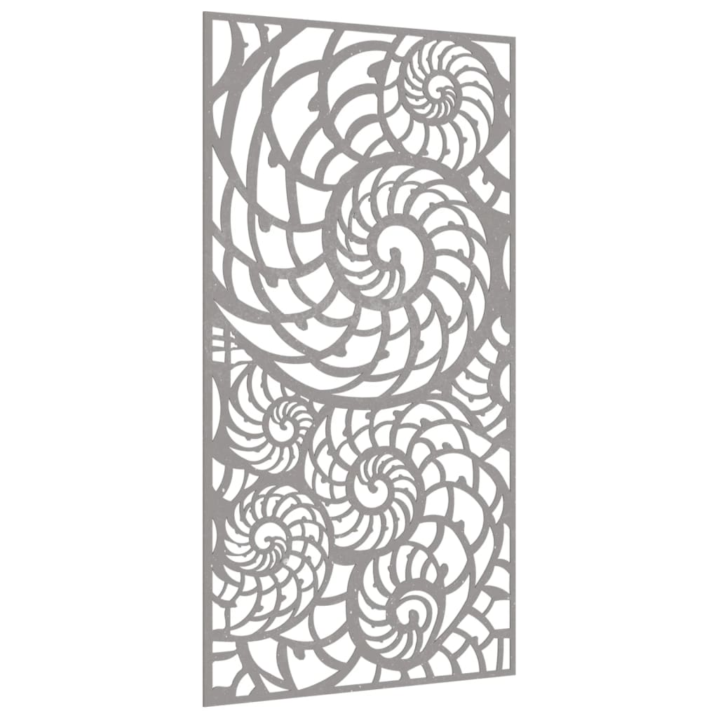 Udendørs Vægdekoration 105X55 Cm Sneglehusdesign Cortenstål