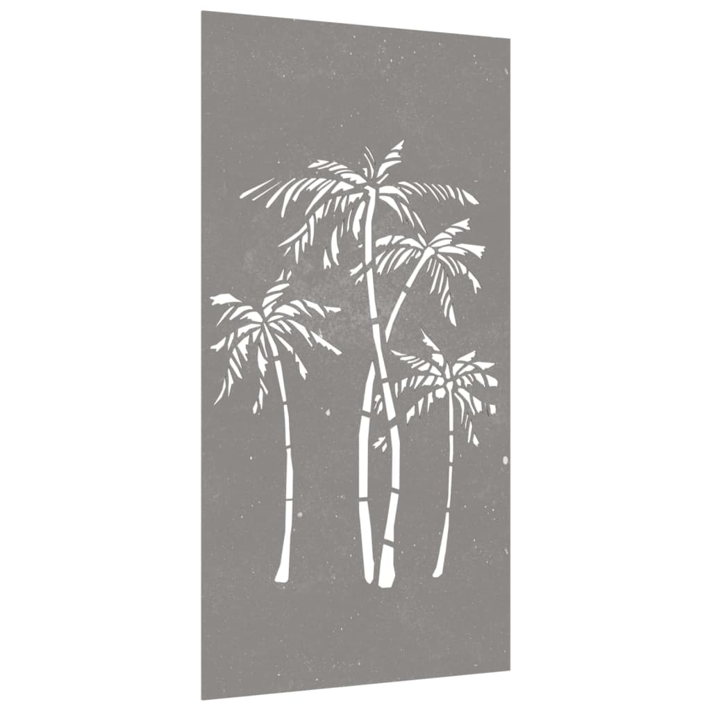 Udendørs Vægdekoration 105X55 Cm Palmedesign Cortenstål Creme