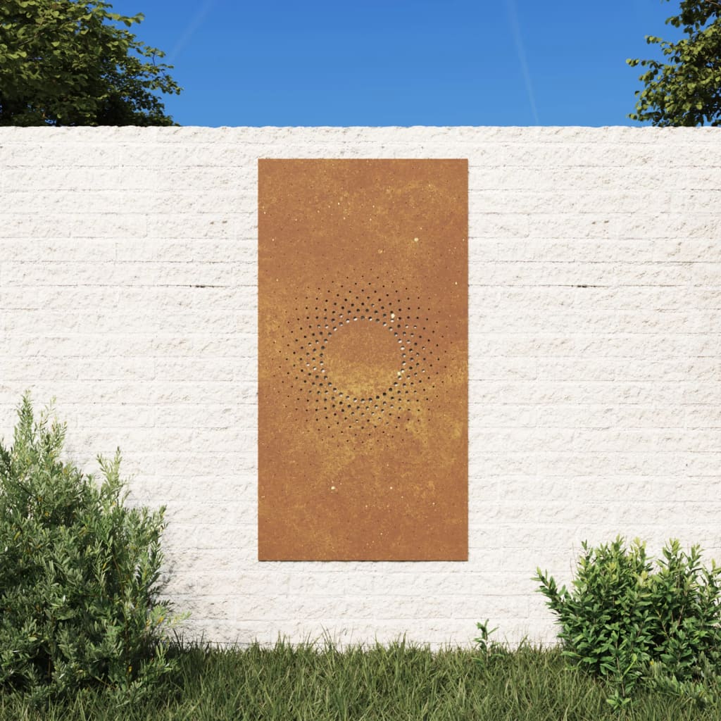 Udendørs Vægdekoration 105X55 Cm Soldesign Cortenstål