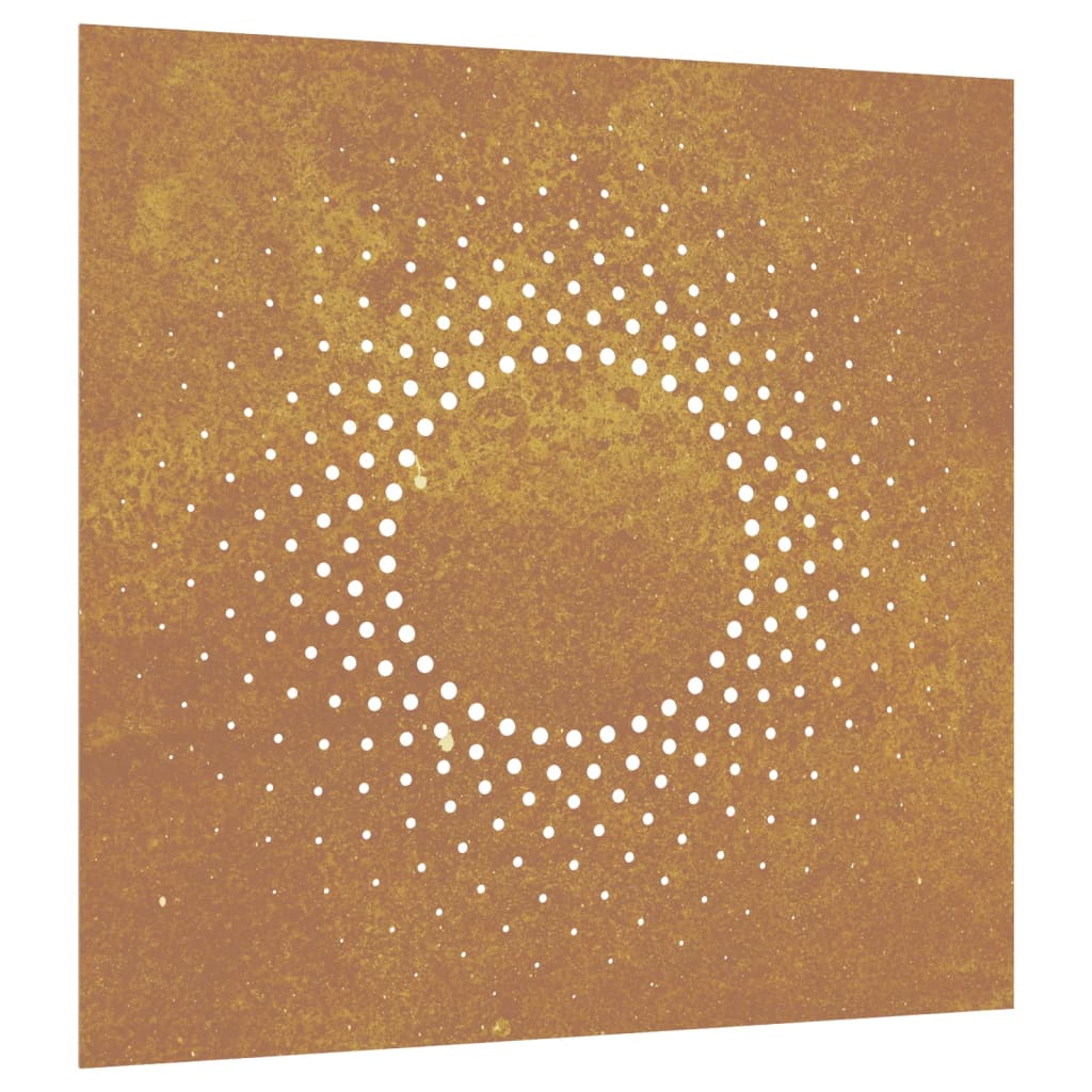 Udendørs Vægdekoration 55X55 Cm Soldesign Cortenstål