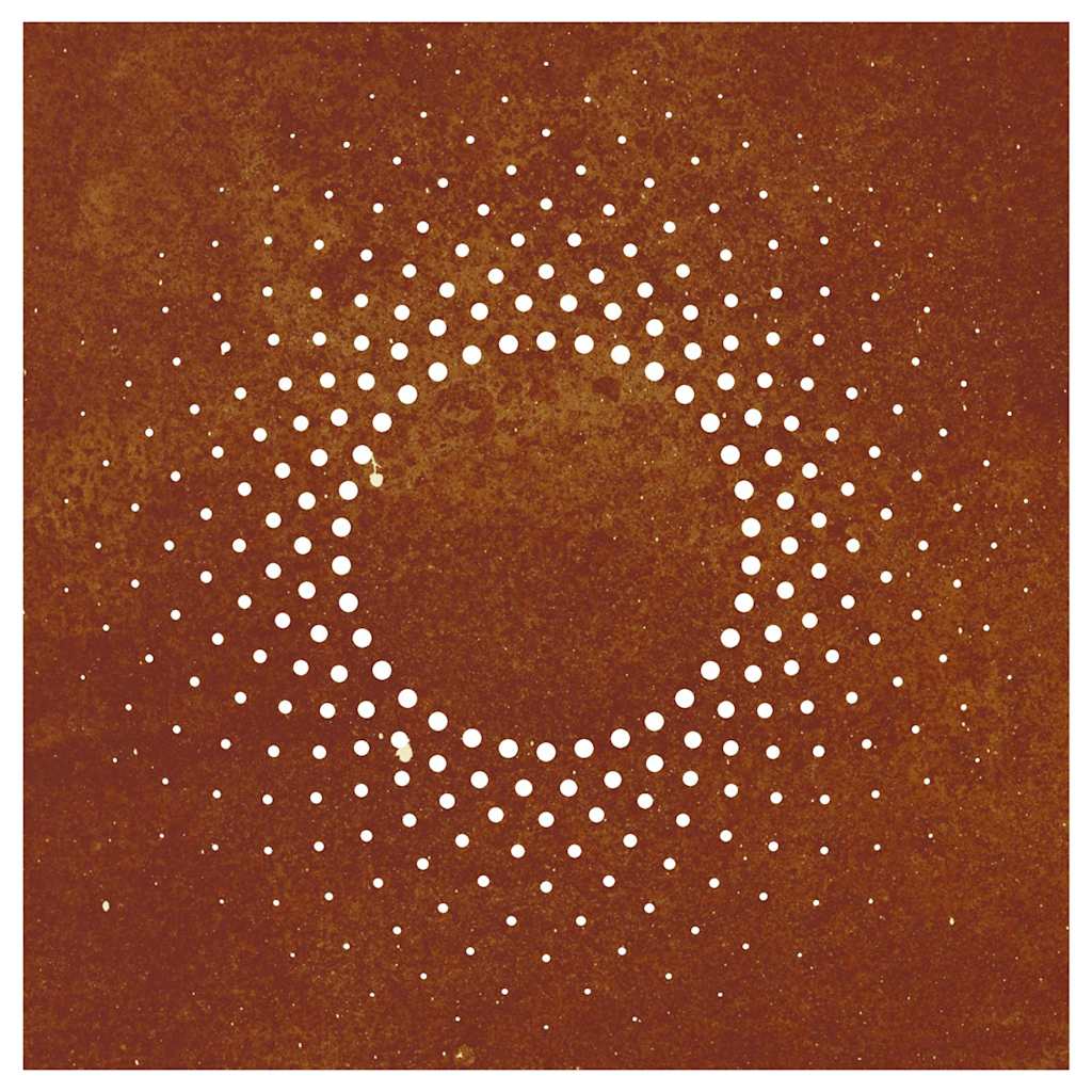 Udendørs Vægdekoration 55X55 Cm Soldesign Cortenstål