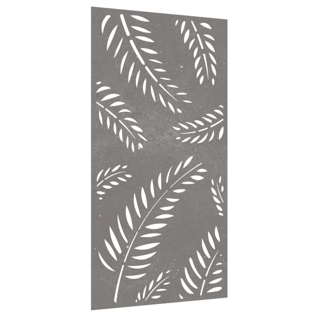 Udendørs Vægdekoration 105X55 Cm Bladdesign Cortenstål