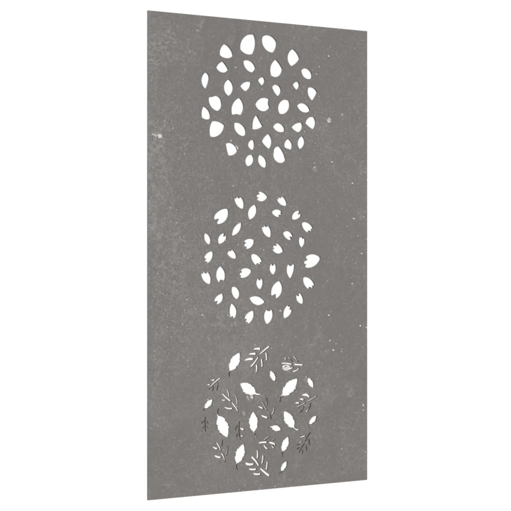 Udendørs Vægdekoration 105X55 Cm Bladdesign Cortenstål