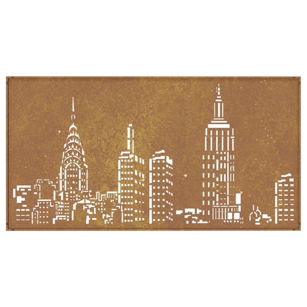 Udendørs Vægdekoration 105X55 Cm Skyline-Design Cortenstål