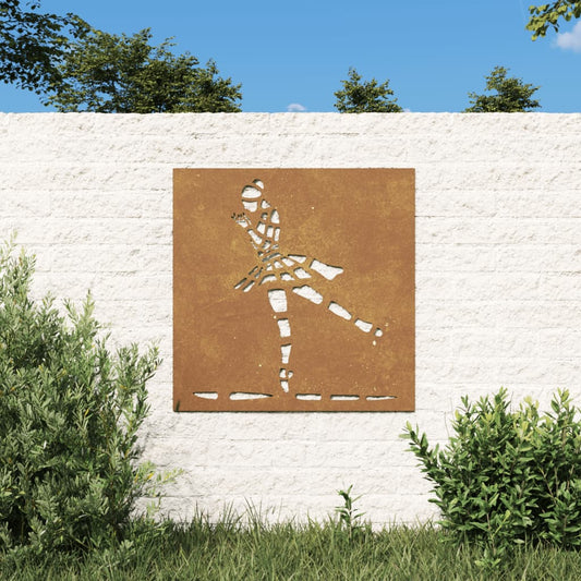Udendørs Vægdekoration 55X55 Cm Balletdesign Cortenstål