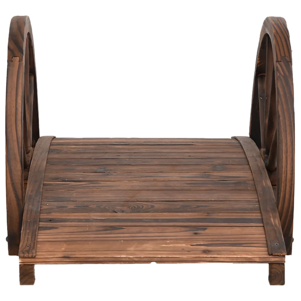 Havebro Med Halve Hjul 99X50X38 Cm Massivt Fyrretræ