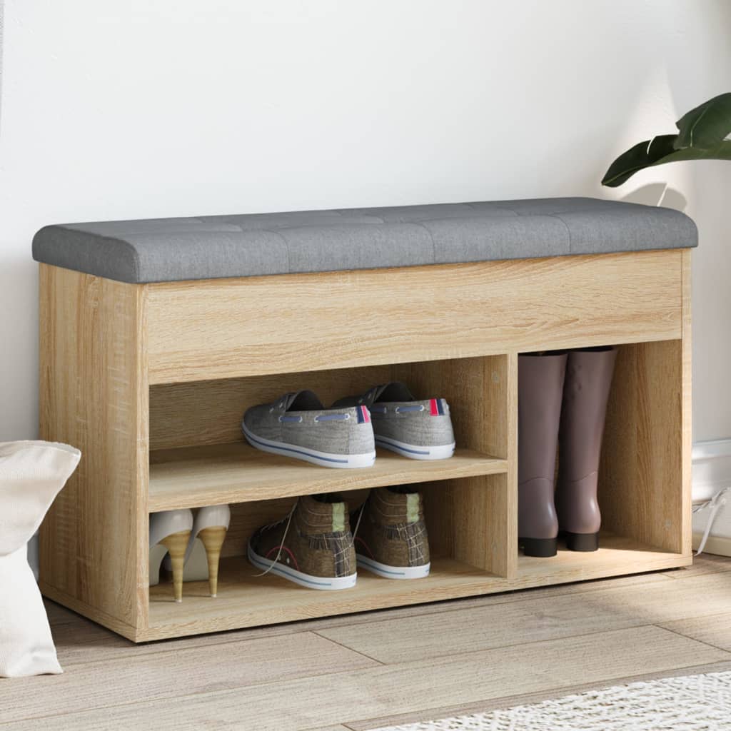 Skobænk 82X32X45,5 Cm Konstrueret Træ