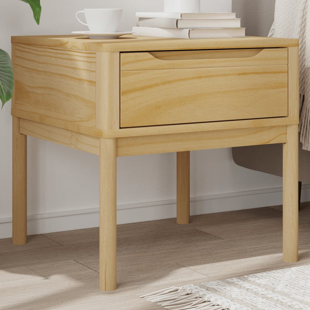 Lampebord Floro 55X55X54 Cm Massivt Fyrretræ