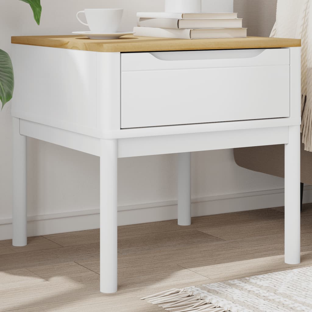 Lampebord Floro 55X55X54 Cm Massivt Fyrretræ
